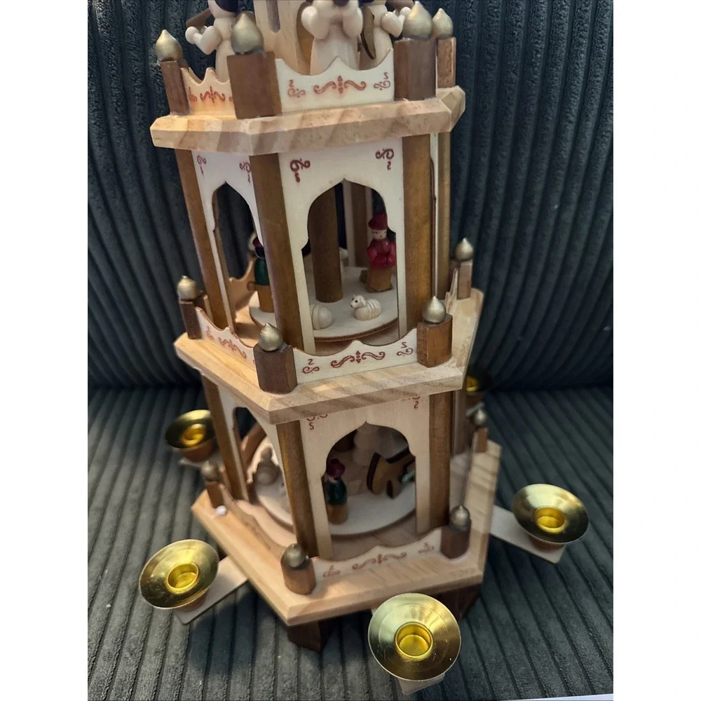 Weihnachts Pyramide 3 Tier Pyramid Christmas Nativity Carousel 18